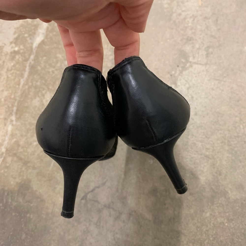 Zara witchy whimsigoth kitten heels pointed toe mesh‎ heels vampy - Picture 4 of 6